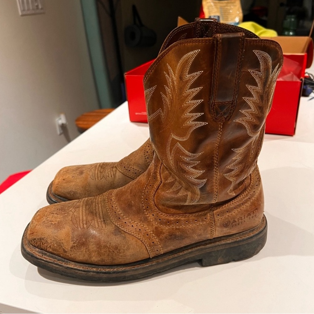 Ariat steel toe boots - broken in